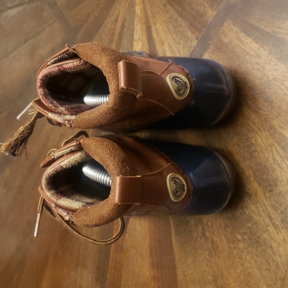 Adrienne Vittadini Kids Brown and Blue Duck Boots Size 3 - Picture 10 of 10
